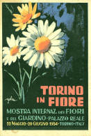 20183 " TORINO IN FIORE-MOSTRA INTERN. DEI FIORI E DEL GIARDINO-1954 " -VERA FOTO -CART. POSTALE NON SPEDITA - Manifestazioni