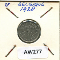 50 CENTIMES 1928 BELGIQUE BELGIUM Pièce FRENCH Text #AW277.F - 50 Cents