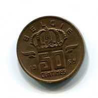 50 CENTIMES 1969 DUTCH Text BELGIQUE BELGIUM Pièce #BB385.F - 50 Cents