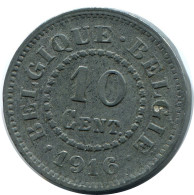 10 CENTIMES 1916 DUTCH Text BELGIQUE BELGIUM Pièce #BA411.F - 10 Cent