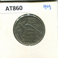 25 PESETAS 1958 ESPAGNE SPAIN Pièce #AT860.F - 25 Pesetas