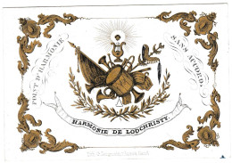 Belgique, "Carte Porcelaine" Porseleinkaart, Harmonie Lochristy,  Signature Du Trésorier Et Du Président, 120x81mm - Porzellan