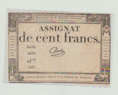 Assignat De Cent  Francs Uniface - Assignate