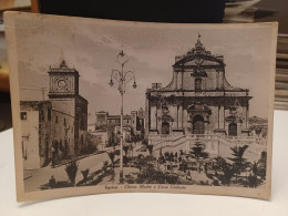 Cartolina Ispica Provincia Ragusa ,chiesa Madre E Corso Umberto 1937 - Ragusa