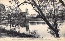 FRANCE - 78 - Mantes-sur-Seine - La Cathédrale, Vue De L'Ile Notre-Dame - Carte Postale Ancienne - Sonstige & Ohne Zuordnung