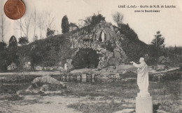 44  - Carte Postale Ancienne De  Legé  Grotte De ND De Lourdes Avec Le Sacré Coeur - Legé