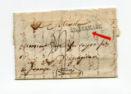 !!! LETTRE DE 1788 POUR LA FRANCE,  AVEC MARQUE DE PROVENANCE "DAENNEMARK" - ...-1851 Prephilately