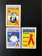 Tchad Chad Tschad 2004 Mi. 2498 / 2499 / 2501 Prévention SIDA AIDS Fight Maladie AMASOT - Tsjaad (1960-...)