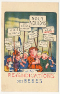 CPA - Les Revendications Des Bébés - Publicité Pour L'eau De Vals - Werbepostkarten