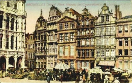 BRUXELLES - Grand'Place - Maisons Des Corporations Et Marché Aux Fleurs - N. Sch. Br. Ed. - Mercadillos