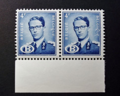 België - Belgique  - 1954 -  OPB/COB S 62a  - Koning Boudewijn Met B  (  2 Values )  Ongebruikt / Postfris - Postfris