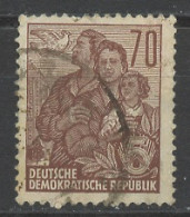 Allemagne Démocratique - Germany - Deutschland 1957-59 Y&T N°322 Type B - Michel N°585B (o) - 70p Paix Et Famille - Gebraucht