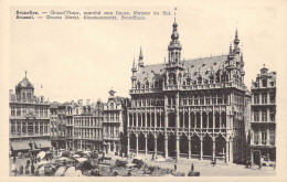 BELGIQUE - Bruxelles - Grand Place, Marché Aux Fleurs, Maison Du Roi - Carte Postale Ancienne - Plazas
