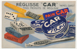CPA - NIMES (Gard) - 3 Cartes Publicitaires RÉGLISSE CAR Différentes, Neuves - Publicité
