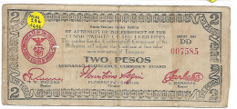 PHILIPPINES Province De MINDANAO  1943 DD, 2 Pesos # 496   Circulé TB - Philippines