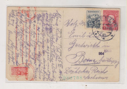 SLOVAKIA WW II 1944 TRENCIN  Censored  Postcard To Germany - Brieven En Documenten