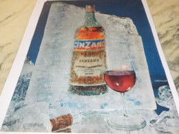 ANCIENNE PUBLICITE APERITIF CINZANO 1952 - Alcools