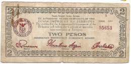 PHILIPPINES Province De MINDANAO  1944 , 2 Pesos #  524b "5"   Circulé - Philippines
