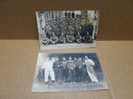 PARIS (75) Militaria 2 Cartes Photos 4ème Escouadre De Brancardiers Quai De La Rapée - Santé, Hôpitaux