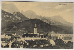 C7665) SAALFELDEN - Hochglanz AK - Kirche Häuser ALT 1909 - Saalfelden