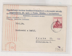 SLOVAKIA WW II 1944 LOVINOBANA  Censored Postcard To Bohemia & Moravia - Covers & Documents