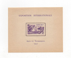 !!! GUYANE : BF N° 1 EXPOSITION INTERNATIONALE - ARTS & TECHNIQUES 1937 NEUF ** - Ungebraucht