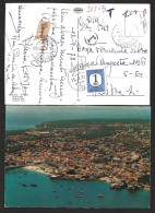 Carta Multada. Porteado. Stamp De 1$00. Raro Postal Aéreo De Cascais. Fined Letter. Ported. Stamp Of 1$00. Rare Aerial P - Brieven En Documenten