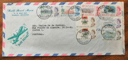 Bahamas Postally Used Cover To Portugal 1968 Cable Beach Manor W/ Letter To Hotel Label Collector Lettre Voyagé - 1963-1973 Autonomía Interna