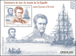 Polynésie Française 2022 - Dumont D'Urville, 1ere émission Avec Erreur Centenaire - BF Neuf // Mnh - Unused Stamps