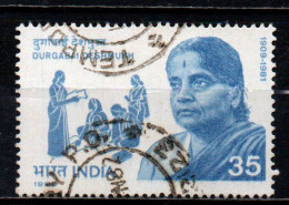 INDIA - 1982 - Durgabai Deshmukh (1909-1981), Social Worker - USATO - Oblitérés