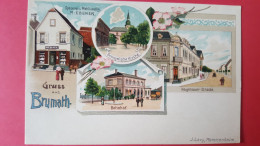 Gruss Aus Brumath , 4 Vues , Gare , épicerie Et Commerce De Farine , M Ebener - Brumath