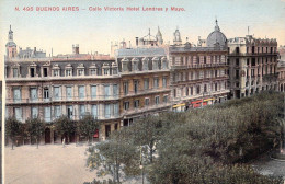 ARGENTINE - Buenos Aires - Calle Victoria Hotel Londres Y Mayo - Carte Postale Ancienne - Argentina