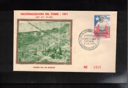 Chile 1972 Mining - Copper FDC - Usines & Industries