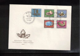 Switzerland 1960 Pro Patria - Minerals + Fossils FDC - Minéraux