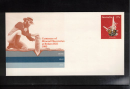 Australia 1983 Minerals - Centenary Of Mineral Discoveries At Broken Hill Postal Stationery Letter - Minéraux