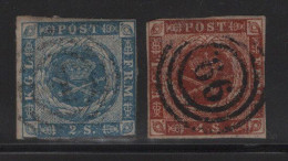 Danemark - N°3+4 - Obliteres - Cote 115€ - Used Stamps