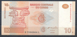 °°° CONGO 10 FRANCS 2003 UNC °°° - Republik Kongo (Kongo-Brazzaville)