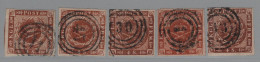 Danemark - N°4 - Lot De 5 Timbres Obliteres - Cote +90€ - Used Stamps