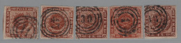 Danemark - N°4 - Lot De 5 Timbres Obliteres - Cote +90€ - Gebraucht