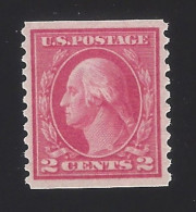 US #444 1914 Carmine Wmk 190 Perf 10 Vert Mint OG LH VF SCV $50 - Neufs