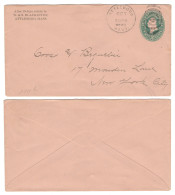 USA, United States, US - Attleboro To New York - Stationery, Envelope - - Other & Unclassified
