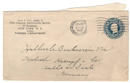 1921 USA, United States, US - New York To Germany - Stationery, Envelope - - 1921-40