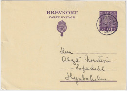 SUÈDE / SWEDEN - 1940 - 15 öre Postal Card Mi.P49.II With " ASKERSUND * LBR * " Cancel - VF Used - Ganzsachen