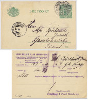 SUÈDE / SWEDEN - 1912 - 5 öre Green Postal Card Mi.P32a (date 1111) Cancelled ÅBO (Finland) - Interi Postali