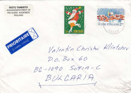 Finland-104/1999: 2 FM+2 FM - Winterlich Verschneites Dorf, Weihnachtsmann - Storia Postale