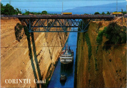 (2 Q 14) Greece - Canal De Corinthe Pont Et Bateaux (bridge & Ship In Corinth Canal) - Ponts