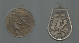 Médaille , Sports ,  FOOTBALL , 38 Gr. , 2 Scans, LOT DE 2 MEDAILLES - Other & Unclassified