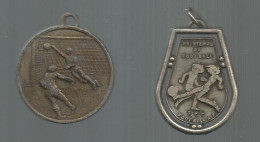 Médaille , Sports ,  FOOTBALL , 38 Gr. , 2 Scans, LOT DE 2 MEDAILLES - Altri & Non Classificati