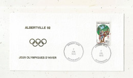 FDC, Premier Jour, Jeux Olympique ALBERVILLE 92, Madagascar ,ANTANANARIVO,1990 , Frais Fr 1.85 E - Madagascar (1960-...)
