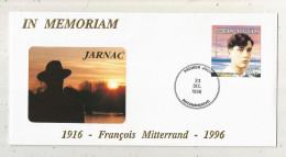 FDC, Premier Jour, François MITTERRAND, Madagascar ,ANTANANARIVO,1996 , Frais Fr 1.85 E - Madagascar (1960-...)